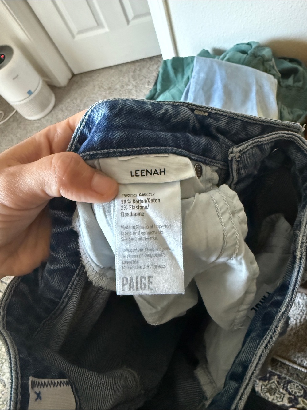 PAIGE Leenah Classic High-Rise Wide Leg Jeans - Light Blue - Picture 10 of 11